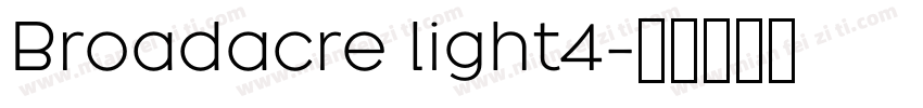 Broadacre light4字体转换